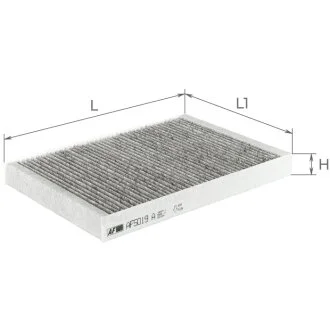 Фильтр салона (с акт углем)Audi A4, Seat (AF5019a) Альфа ALPHA FILTER AF5019A