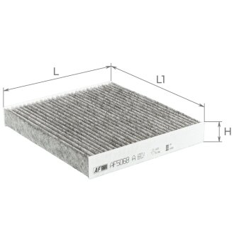 Фильтр салона (с акт углем)Toyota Auris 07-, Avensis 09, Camry 2,4-3,5L 06-17, Corolla 07-, RAV 4 12- / Subaru Legacy 12-, Outback 09- Альфа ALPHA FILTER AF5068A