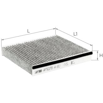 Фильтр салона (с акт углем)FIAT Doblo II; OPEL Combo D; CITROEN Nemo; PEUGEOT Bipper Альфа ALPHA FILTER AF5078a