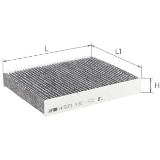 Фільтр салону (з актом вугіллям) FORD Fiesta V, Fusion Альфа ALPHA FILTER AF5081a