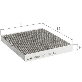 Фильтр салона (с акт углем)Hyundai Sonata 2,0-2,2Drci/2,0-3,3L 06-, Sante Fe 2,0-2,2Drci/2,7L 06-12 / Kia Magentis 2,0-2,7L/ 2,0Crdi 06-08 А ALPHA FILTER AF5092a