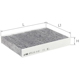 Фильтр салона (с акт углем)Renault Trafic 1,6Dci 14-, Scenic 1,2-2,0L/1,5-2,0Dci 09- Альфа ALPHA FILTER AF5116A