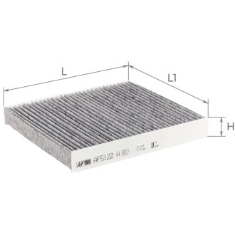 Фильтр салона с акт углем Nissan Primera 02-, Almera 00-, Tino / Lexus GS 12-, IS 13- Альфа ALPHA FILTER AF5122a