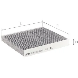 Фільтр салону з актом вугіллям Nissan Primera 02-, Almera 00-, Tino / Lexus GS 12-, IS 13-  Альфа ALPHA FILTER AF5122a