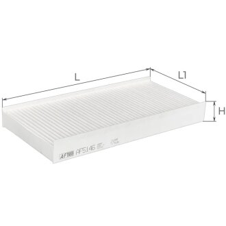 Фільтр салону Peugeot 407 1,6-3,0L 04- / Citroen C5 1,6-3,0L 04-08, C6 2,2-3,0L 05- Альфа ALPHA FILTER AF5146