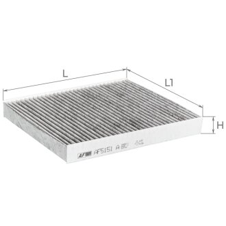 Фільтр салону (з актом вугіллям) HONDA CR-V I, Civic VI, Insight; ROVER Rover 400 Mk II Альфа ALPHA FILTER AF5151a