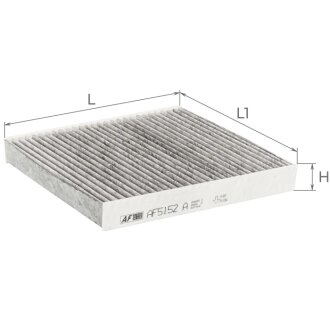 Фільтр салону (з актом вугіллям) CHRYSLER Ypsilon; FIAT 500, Nuova 500, Panda III; LANCIA Ypsilon II Альфа ALPHA FILTER AF5152a