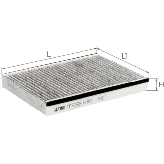 Фильтр салона Fiat 500L, 500X (с активированным углем) ALPHA FILTER AF5153A