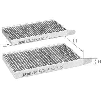 Фільтр салону к-т 2 шт ALPHA FILTER AF5256A-2