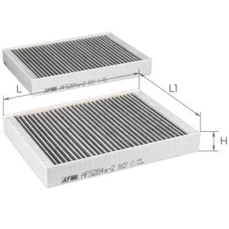 Фільтр салону к-т 2 шт ALPHA FILTER AF5284A-2