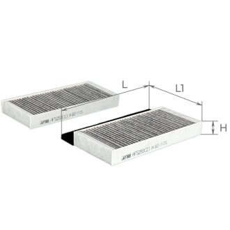 Фільтр салону к-т 2 шт ALPHA FILTER AF5293A-2