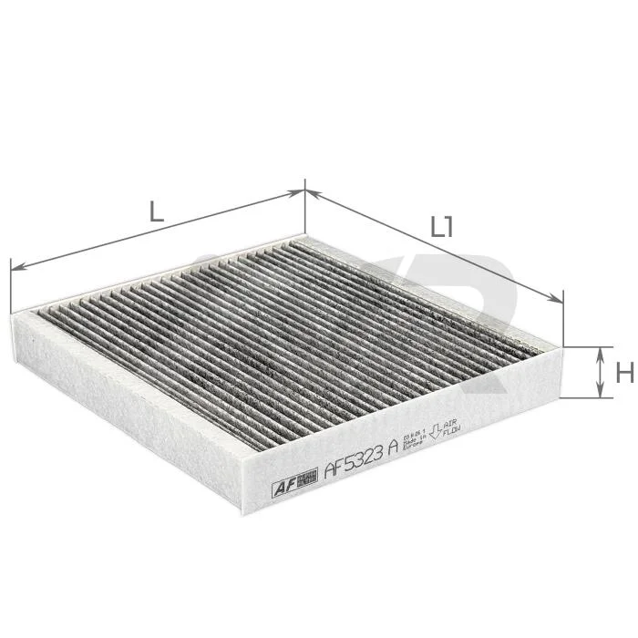 Фільтр салону Hyundai Ionic 6/Kia Niro II 22- (вугільний) ALPHA FILTER AF5323A (фото 1)