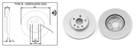 Диск тормозной передний Volvo XC70 II (136) (09/13-12/16) APPLUS APLUS 61290AP