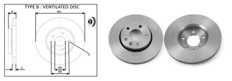 Диск гальмівний передній (кратно 2) RENAULT TRAFIC II Фургон (03/01-) APPLUS APLUS 61293AP