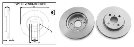 Диск тормозной передний Toyota Yaris (_P13_) (10/12-) APPLUS APLUS 61313AP