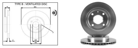 Диск гальмівний, лев/прав, пров. APLUS 61360AP