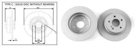 Диск гальмівний задній 2) MERCEDES-BENZ E-CLASS (W212) (01/09-) APPLUS APLUS 61467AP