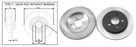 Диск тормозной задний (кратно 2) TOYOTA PRIUS PHV (_W52_) (01/16-). APLUS 61686AP