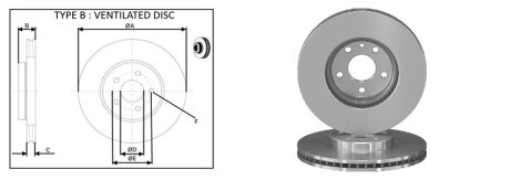 Диск тормозной передний (кратно 2) FUSION V [09/12-]. APLUS 61804AP