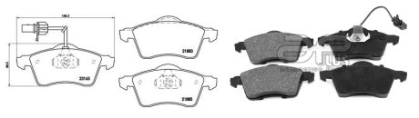 Колодки тормозные, лев/прав, перед APLUS 71123AAP