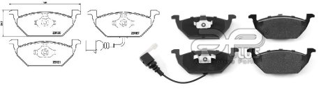 Колодки тормозные, лев/прав, перед APLUS 71134AAP