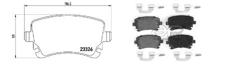 Колодки тормозные задн AUDI A6 (4F2, C6) (04/04-06/11). APLUS 71137BAAP