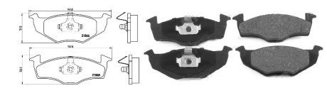 Колодки тормозные, лев/прав, перед APLUS 71224AAP