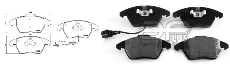 Колодки гальмівні перед VW TOURAN (1T1, 1T2) (02/03-05/10) APPLUS APLUS 71240BAAP