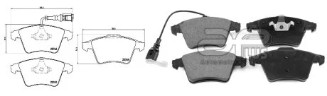 Колодки тормозные перед VW TRANSPORTER / CARAVELLE VI Автобус (SGB, SGG, SGJ, SGC, SHB) (04/15-). APLUS 71242BAAP