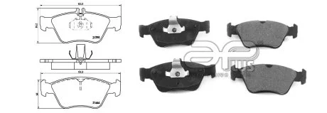 Колодки гальмівні перед MERCEDES-BENZ E-CLASS (W210) (06/95-08/03) APPLUS APLUS 71311BAAP