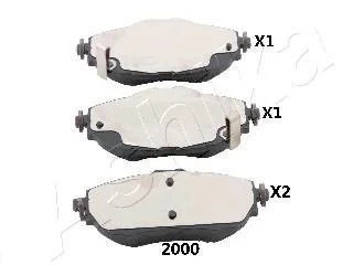 Комплект гальмівних колодок ASHIKA 50022000
