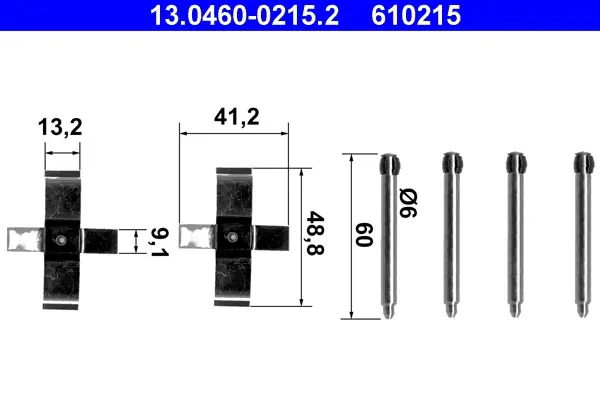 Комплектующие для тормозных колодок ATE 13046002152 (фото 1)