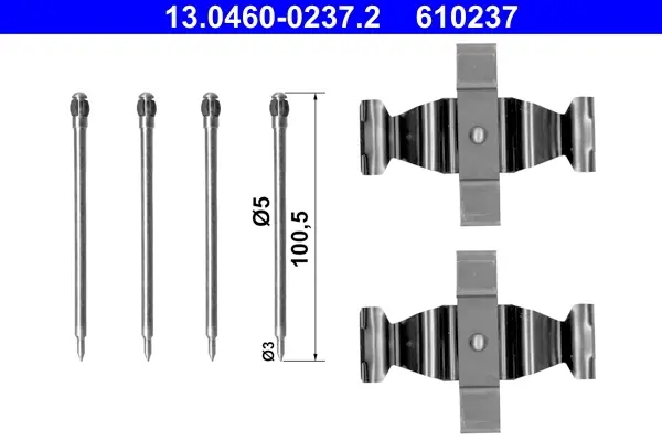 Комплектующие для тормозных колодок ATE 13046002372 (фото 1)