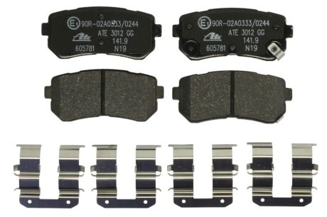 Колодки тормозные дисковые, к-кт ATE 13046057812