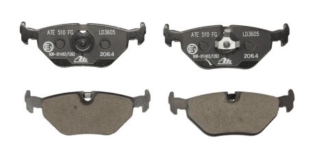 Колодки тормозные дисковые керамические, к-кт ATE 13047036052