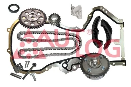 Цепь привода ГРМ (к-кт) VAG 1.4TSI (+VVT) 07- (Ланцюг+натягувачі Borg Warner) AUTLOG KT1004