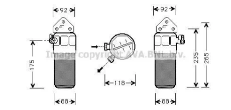 Осушувач кондиціонера Audi A6 C5, C6 (97-), A5 (07-)  AVA AVA COOLING AID260