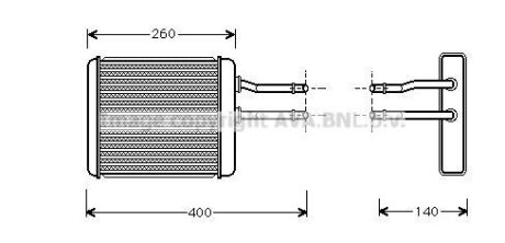 Теплообмінник, система опалення салону AVA COOLING AL6072