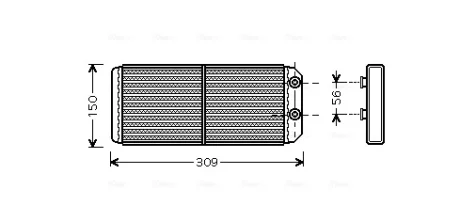 Теплообмінник, система опалення салону CLEVER FIT AVA COOLING AU6180