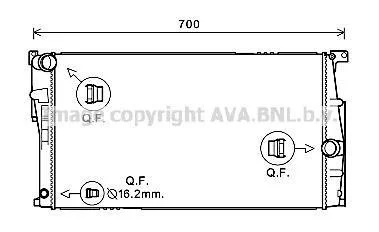 Радиатор, система охлаждения двигателя AVA COOLING BW2453