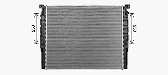 Радіатор, Система охолодження двигуна AVA COOLING BW2620 (фото 1)