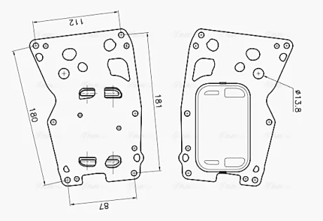 Радіатор масляний BMW 1 F20 (11-), 3 E90, F30 (05-), 5 F10 (10-) N47/B47 2.0D AVA AVA COOLING BW3625