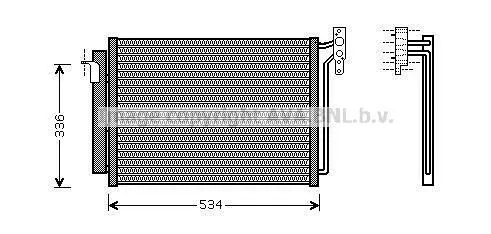 Радіатор кодиціонера CLEVER FIT AVA COOLING BW5281D (фото 1)