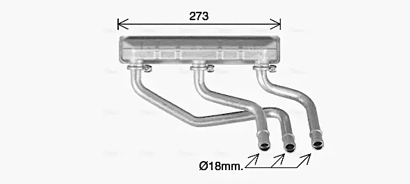 Радиатор отопителя салона BMW X5e70 X6e71 X5f15 X6f16. AVA COOLING BW6599 (фото 1)