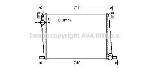 Радіатор охолодження двигуна Mini Clubman (07-), Cooper (06-) 1.6i AVA AVA COOLING BWA2356 (фото 1)