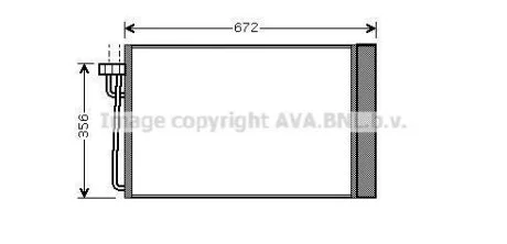 Радіатор кондиціонера BMW 5E60 520-530i, 7E65 730-750i AVA COOLING BWA5267D