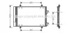 Радиатор кондиционера PSA Berlingo Partner II 1,6i 08-. AVA COOLING CNA5230D (фото 1)
