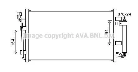 Радиатор кондиционера Nissan Leaf (11-)  AVA AVA COOLING DN5387D