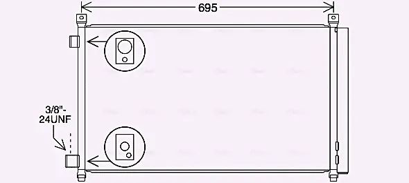 Радиатор кондиционера Nissan X-trail 2,0i 2,5i 14>, Renault Koleos 2,5i 15>. AVA COOLING DN5456D (фото 1)