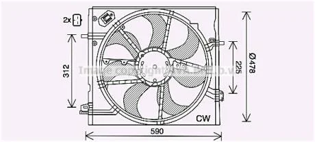 Вентилятор AVA COOLING DN7535